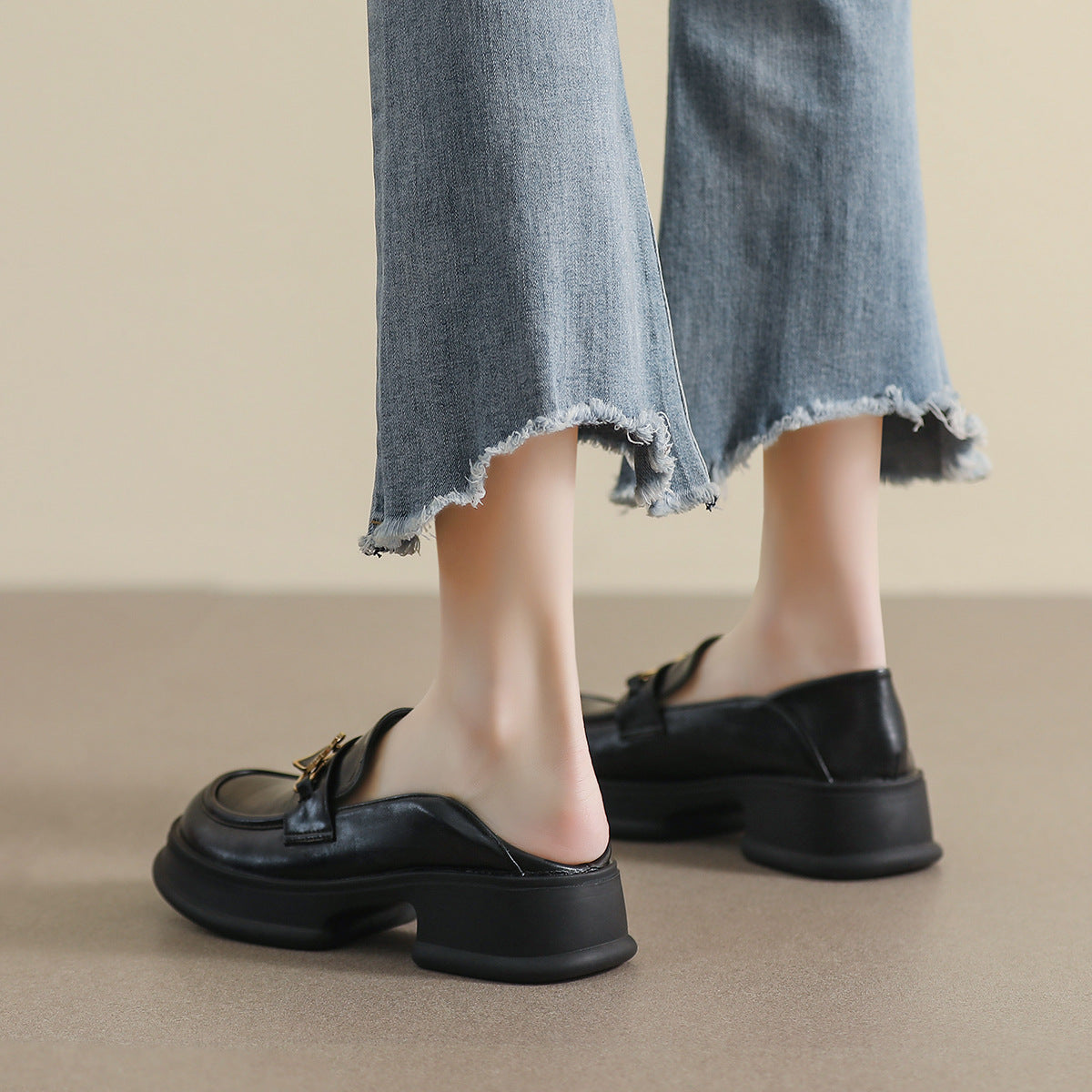 Damen Mokassin-Schuhe mit trendigem Herz-Akzent und massiver Sohle