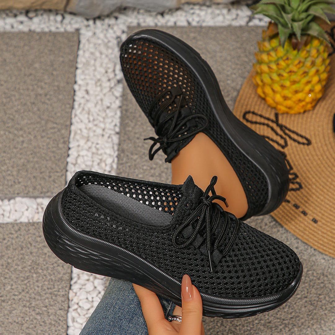Damen atmungsaktive Sneaker mit elastischem Obermaterial und komfortabler Sohle R&B
