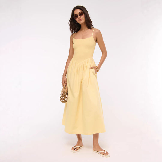 Damen Maxikleid mit floralem Design und elastischem Bund R&B