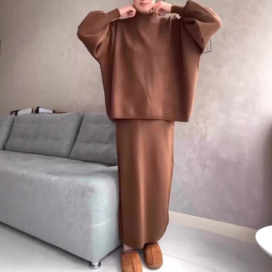 Damen Lässiges Sweat-Set mit weitem Schnitt und bequemen Taschen R&B
