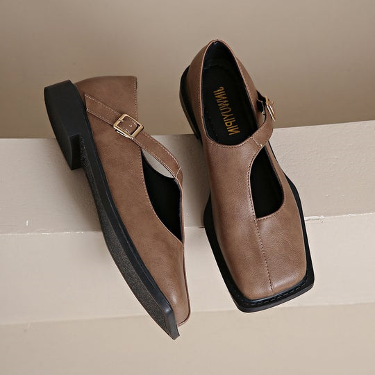 Damen Ballerinas mit modischem Riemenverschluss R&B