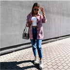 Damen Karomuster Überhemdjacke R&B