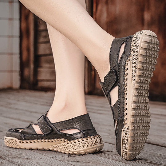 Damen Komfortable Leder Sandalen R&B