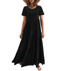 Damen Maxikleid mit lässiger Passform und fließendem Saum R&B