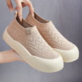 Damen Bequeme Slip-On Sneakers mit flexiblem Strickdesign R&B