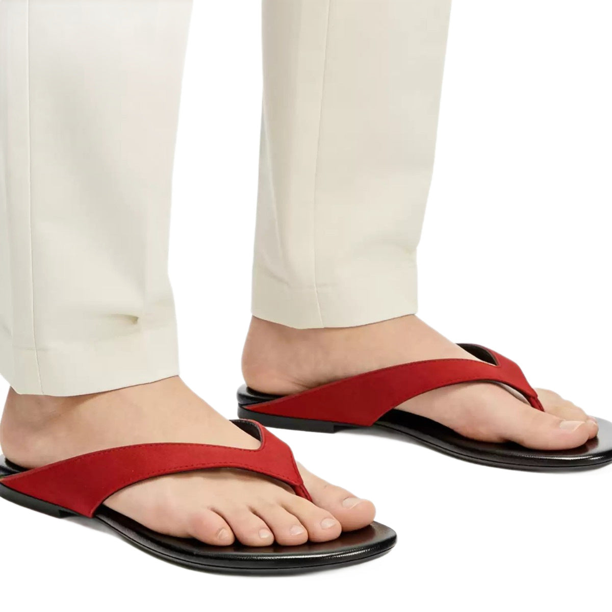 Damen Zehentrenner-Sandalen mit rutschfester Sohle und bequemem Fußbett R&B