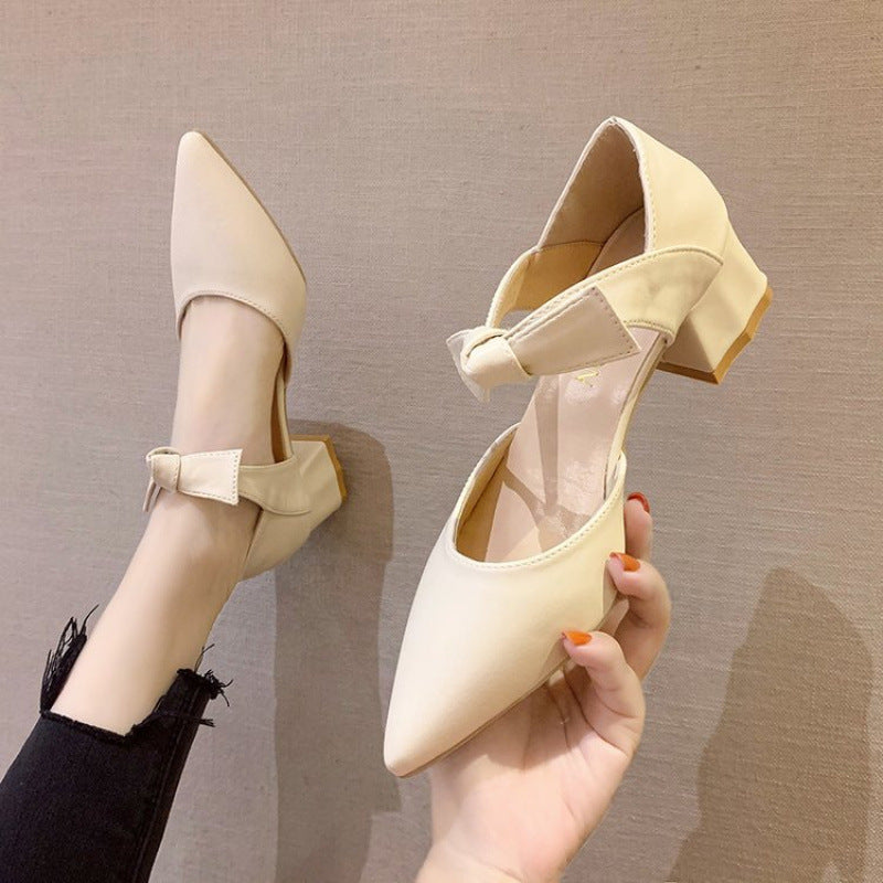 Damen Elegante Slingpumps mit Schleifenverzierung R&B