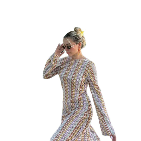 Damen Hüftlanges Strandkleid mit weiter Passform R&B