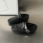 Damen Komfortable Clogs mit modischem Flechtdesign und hochwertigem Fußbett R&B