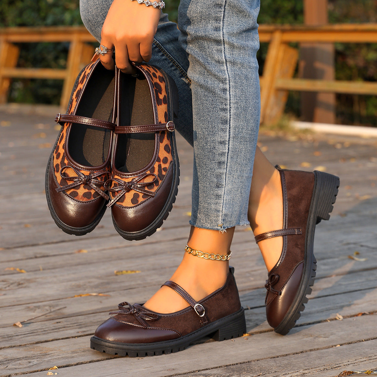 Damen Ballerinas im R&Brnen Leo-Design R&B