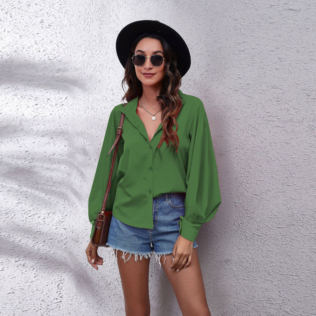 Damen Oversized Longsleeve Bluse mit lässigem Schnitt und voluminösen Ärmeln R&B