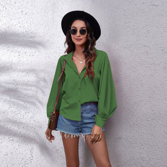 Damen Oversized Longsleeve Bluse mit lässigem Schnitt und voluminösen Ärmeln R&B