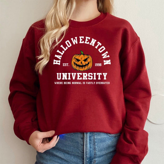 Damen Sweatshirt mit kreativem Halloween-Design und bequemer Passform R&B