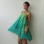 Damen luftiges, asymmetrisches Strandkleid mit Chiffon-Effekt R&B