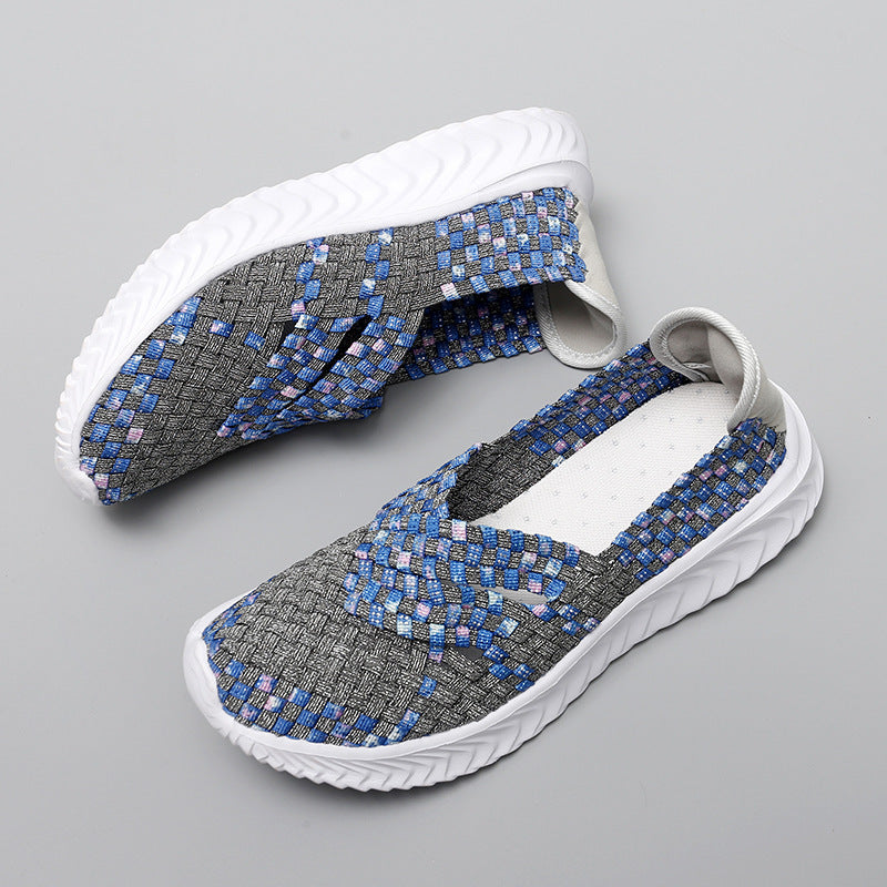 Damen Slip-On Sneakers mit atmungsaktiver Gewebestruktur R&B
