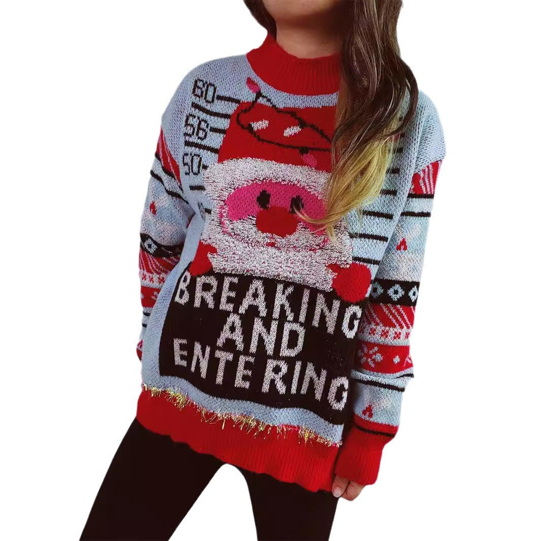 Damen Weihnachts-Pullover mit festlichem Motiv und hochwertigen Materialien R&B