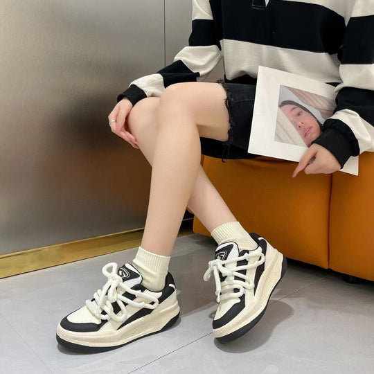 Damen Sportliche High-Top Sneakers mit atmungsaktiver Oberflächenstruktur und rutschfester Sohle R&B