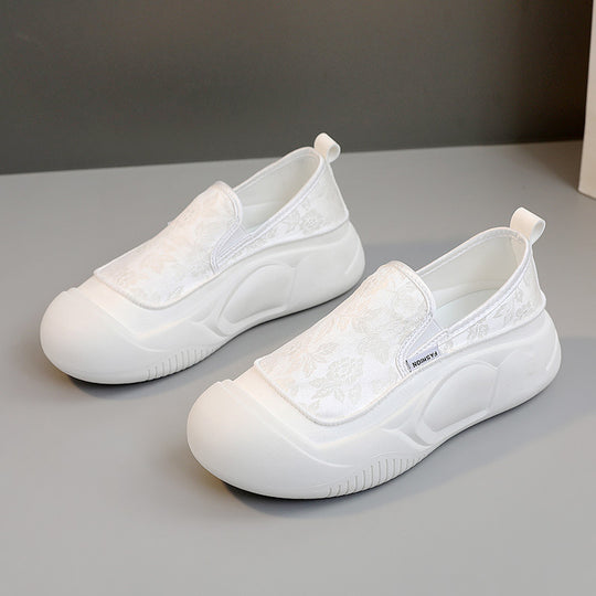 Damen Slip-On Sneakers mit floralem Design und rutschfester Sohle R&B