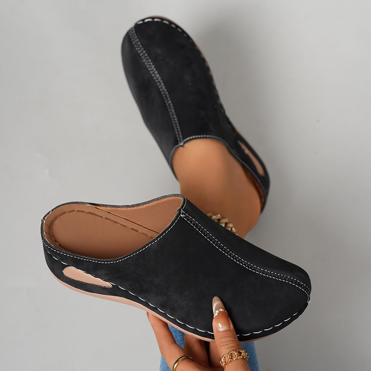 Damen Mules mit ergonomischem Fußbett und modischem Schnitt R&B
