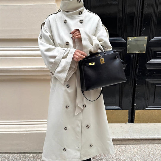 Damen luxuriöser Trenchcoat mit durchdachten Details R&B