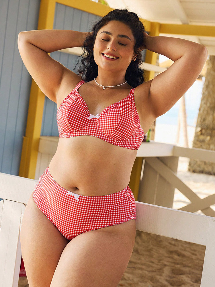 Damen Hochtaillierter Bikini mit gepolstertem Oberteil R&B