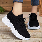 Damen Sportliche Sneakers mit atmungsaktivem Strickdesign