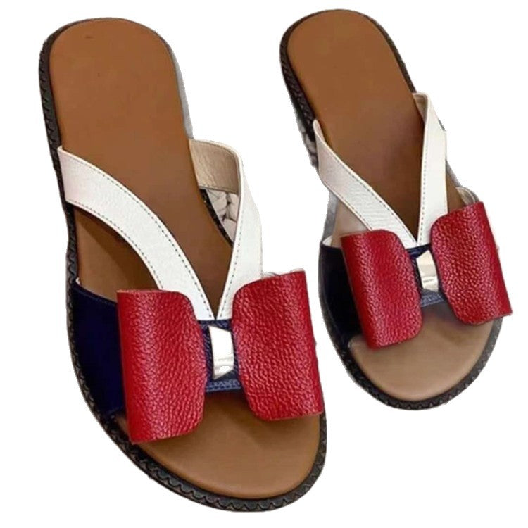 Damen Sandalen mit schickem Schleifen-Design und bequemer Sohle