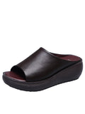 Damen Komfortable Plateau-Sandalen mit weichem Obermaterial und anatomischem Fußbett R&B