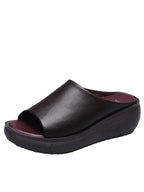 Damen Komfortable Plateau-Sandalen mit weichem Obermaterial und anatomischem Fußbett R&B