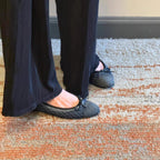 Damen Ballerinas mit mattem Obermaterial und dekorativem Schleifendetail R&B