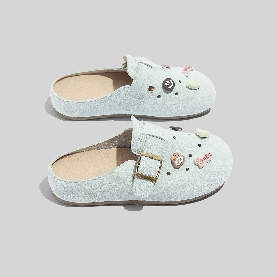 Damen Clogs mit floralem Dekor und verstellbarem Riemen R&B