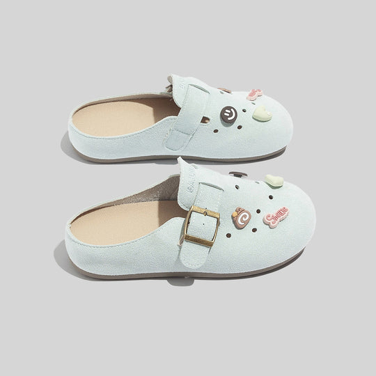 Damen Clogs mit floralem Dekor und verstellbarem Riemen R&B