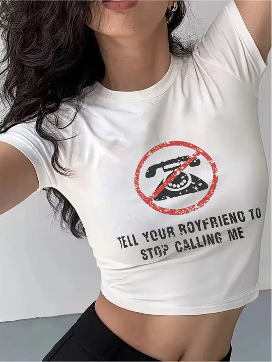 Damen Crop-T-Shirt mit Ihrem kreativen Spruch R&B