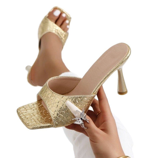 Damen High Heel Sandalen mit stilvollen Verzierung R&B
