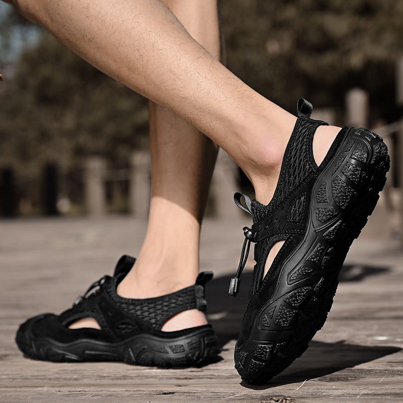 Damen Aqua-Sneaker mit Riemen und atmungsaktivem Netz R&B