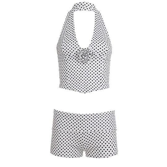 Damen Badeanzug-Set mit floralem Design und funktionalen Trägern R&B