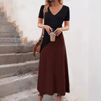 Maxikleid mit Farbblock für Damen R&B