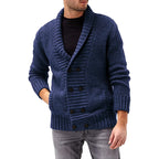 Herren Strickjacke mit doppelter Knopfleiste und modernem Strukturdesign R&B