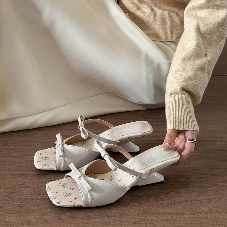 Damen elegante Sling-Pumps mit modischem Schleifendetail und komfortabler Absatzhöhe R&B