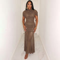 Damen Elegantes Abendkleid mit raffinierten Drapierungen und figurbetontem Schnitt R&B