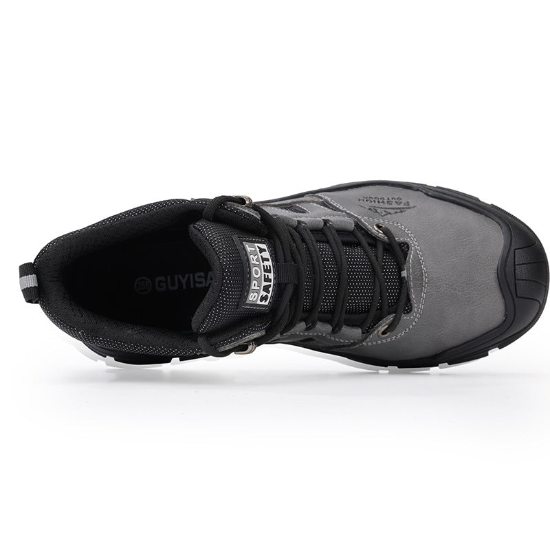 Herren Sicherheits-Hiking-Schuhe mit dämpfender Sohle und verstärktem Knöchel R&B