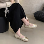 Damen Ballerinas mit dekorativem Kettenriemen und Perlenakzent R&B