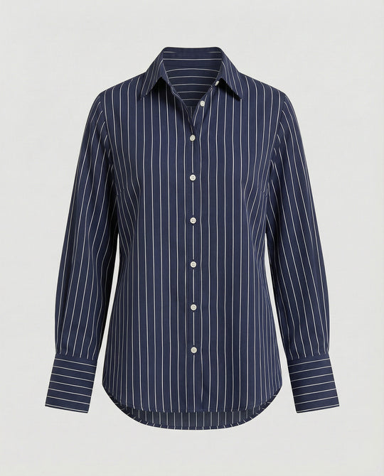 Damen Elegante Streifenbluse mit modernem Schnitt