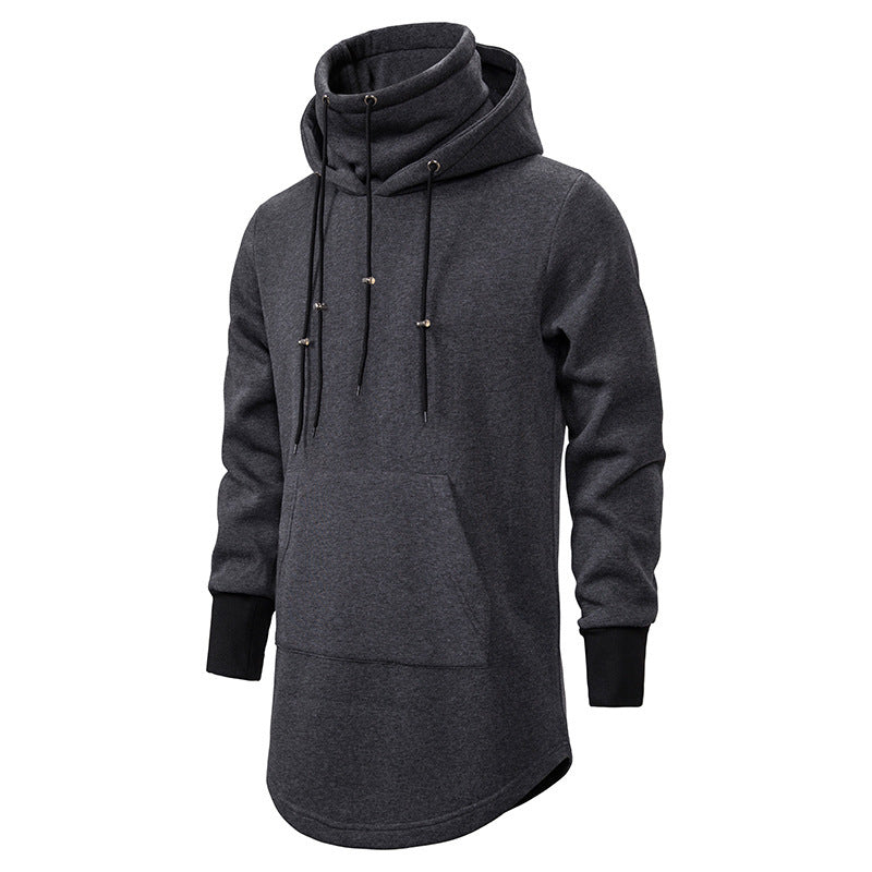 Herren modischer Hoodie mit asymmetrischem Kragen und praktischer Kängurutasche R&B