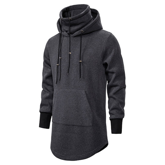 Herren modischer Hoodie mit asymmetrischem Kragen und praktischer Kängurutasche R&B