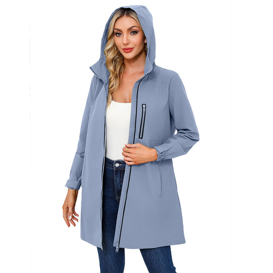Damen Funktionsjacke mit verstellbarem Kapuzenkragen R&B