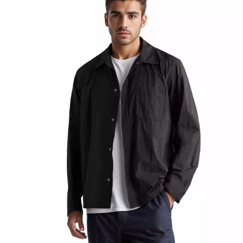 Herren leichte Freizeitjacke mit praktischem Druckknopfverschluss und modernem Schnitt R&B