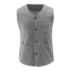Damen Weste aus hochwertigem Wollmix mit praktischen Taschen und elegantem Design R&B