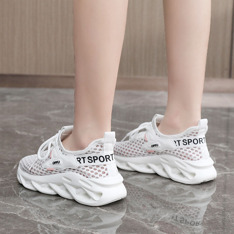 Damen Sportliche Sneaker mit atmungsaktiver Mesh-Oberfläche und dämpfendem Profil R&B