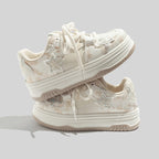 Damen Sportliche Sneakers mit Sternen-Details und bequemer Dämpfung